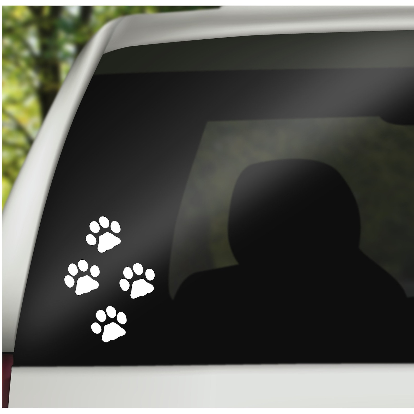 Dog Paws Vinyl Decal Dog Paws Back Window Decal Dog Print Etsy