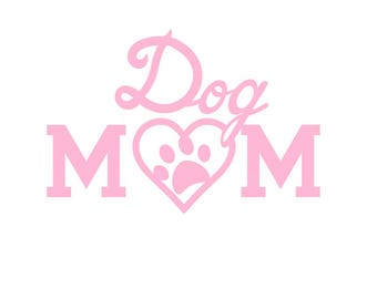 Dog Mom window decal, Dog Mom decal, car decal, Dog Paw vinyl decal, decal, Dog Mom with paw decal, Dog mom with paw