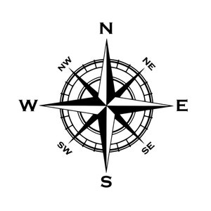 Nautical Compass Car Window Decal , Compass decal, Nautical Compass decal, Nautical vinyl decal, Compass vinyl decal, Nautical Compass