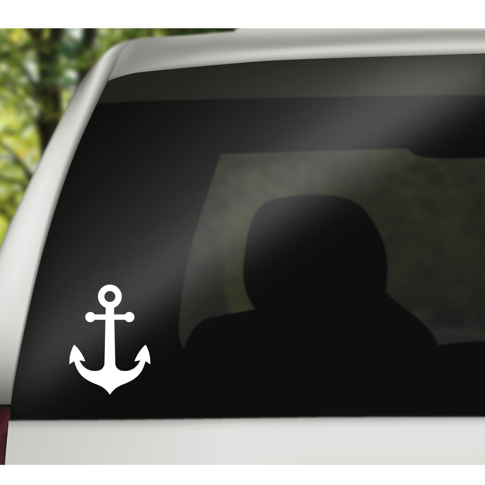 Anchor Car Window Decal Anchor Decal Nautical Decal Etsy