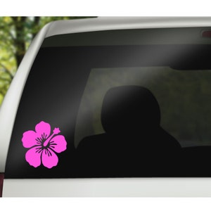 Flower car window decal,  Hibiscus Flower decal, car decal, Flower vinyl decal, Hibiscus decal, Flower window decal, Flower vinyl sticker