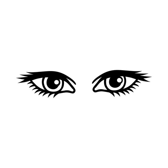 Eyes Decal, Eyes and Lashes Vinyl Car Decal, Eyes Vinyl Decal, Eyes and  Lashes, Car Window Decal, Pair of Eyes Decal, Eyes Sticker 