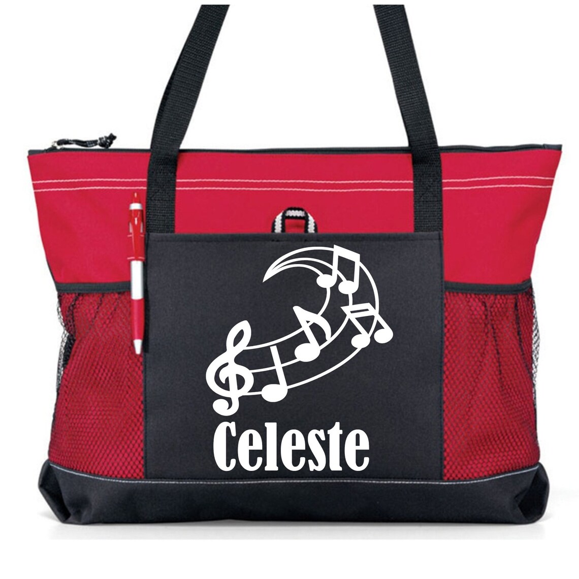 Music Tote Bag Music Bag Personalized Music Bag Tote Bag Etsy