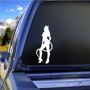 Devil woman Vinyl Decal Design #1, Devil woman sticker, Devil woman car decal, Devil girl vinyl sticker, Demon Girl,  Demon woman