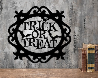 Trick oder behandeln Wandtattoo, Halloween-Dekor, Halloween-Wand-Aufkleber, Halloween-Wand-Kunst, abnehmbare Halloween-Aufkleber, Halloween-Party-Dekor