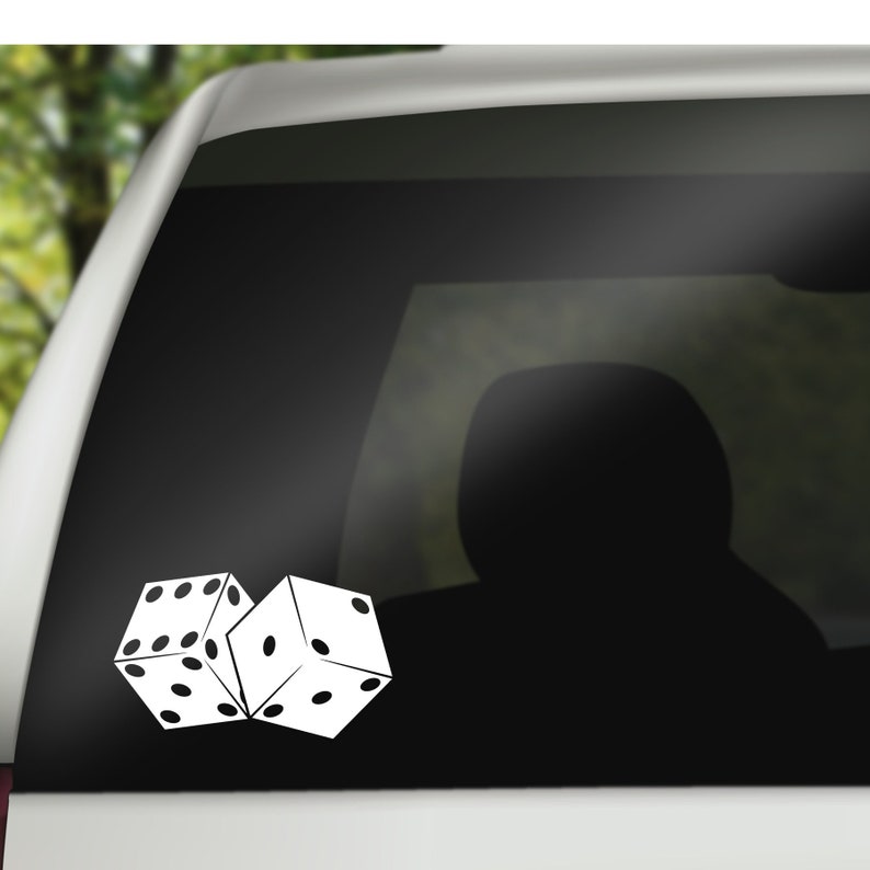 Dice Car Window Decal Dice Decal Die Dice Vinyl Decal Etsy