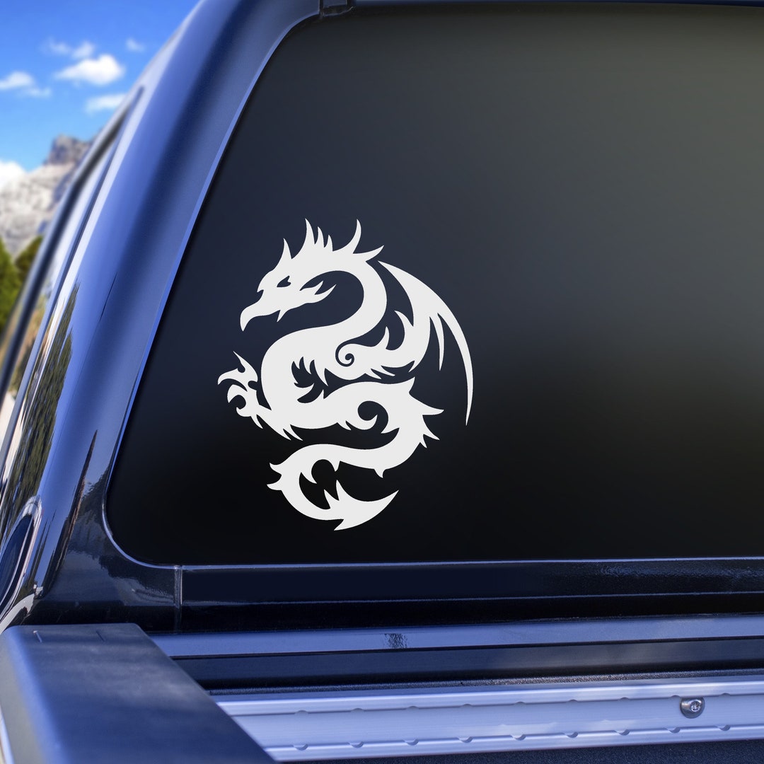 Dragon Vinyl Decal, Dragon Decal, Dragon Car Window Decal, Car Window