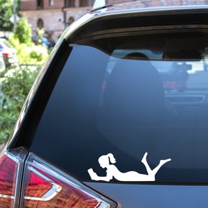 Girl with book vinyl decal,  Girl with book, Girl laying down sticker, Girl with book sticker, Girl with book vinyl car decal, Girl decal