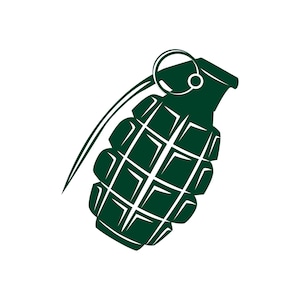Grenade vinyl decal, Grenade car decal, Grenade decal, Grenade, Army decal, Armed Forces decal, Vinyl decal, Grenade car window decal