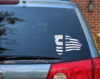 American Flag and Cross Vinyl Decal, American Flag decal, Cross decal, American Flag / Cross sticker, Cross vinyl decal, Religious decal