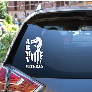 Woman Army Veteran Vinyl Decal, Army Veteran Decal, Woman Veteran Sticker, Veteran Car window decal, Military Decal, Woman Army Sticker