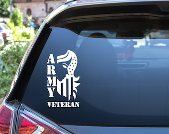Woman Army Veteran Vinyl Decal, Army Veteran Decal, Woman Veteran Sticker, Veteran Car window decal, Military Decal, Woman Army Sticker