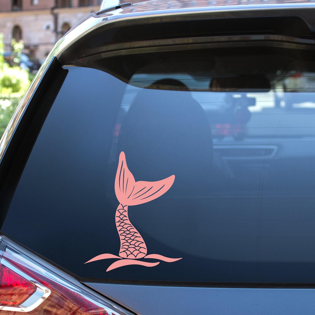 Mermaid Tail Decal: Car Window, Mug, Phone Case - Permanent Vinyl - Etsy