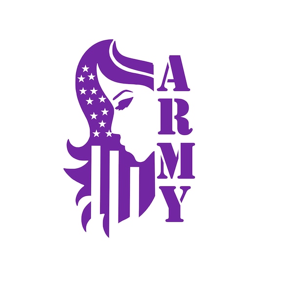 Woman Army Vinyl Decal, Army Decal, Woman Veteran Sticker, Female Army Car window decal, Military Decal, Army Sticker, Female Army sticker