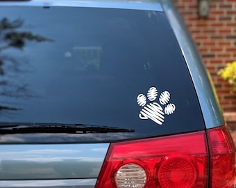Paw Print vinyl decal, Paw Print decal, paw auto Windwo decal, Paw Print, Paw Print venster decal, paw decal, Paw Print permanente vinyl decal