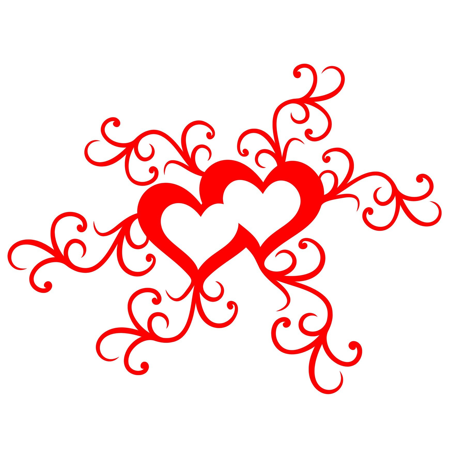 Heart Car Decal Heart Car Window Decal Heart Swirl Decal Etsy
