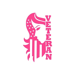 Woman Veteran Vinyl Decal, Woman Veteran Decal, Veteran Sticker, Veteran Car window decal, Military, Military vinyl decal, Military sticker