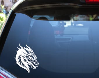 Drachenkopf Vinyl Aufkleber: Autofenster Aufkleber, Permanent Design