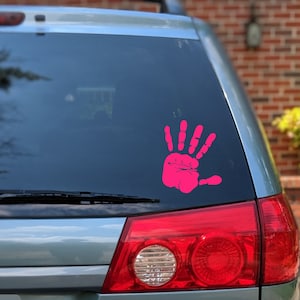 Handprint Vinyl Decal, Handprint Sticker, Handprint car window decal, Handprint backwindow decal, Handprint Decal