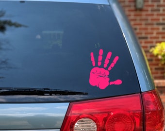 Handprint Vinyl Decal, Handprint Sticker, Handprint car window decal, Handprint backwindow decal, Handprint Decal