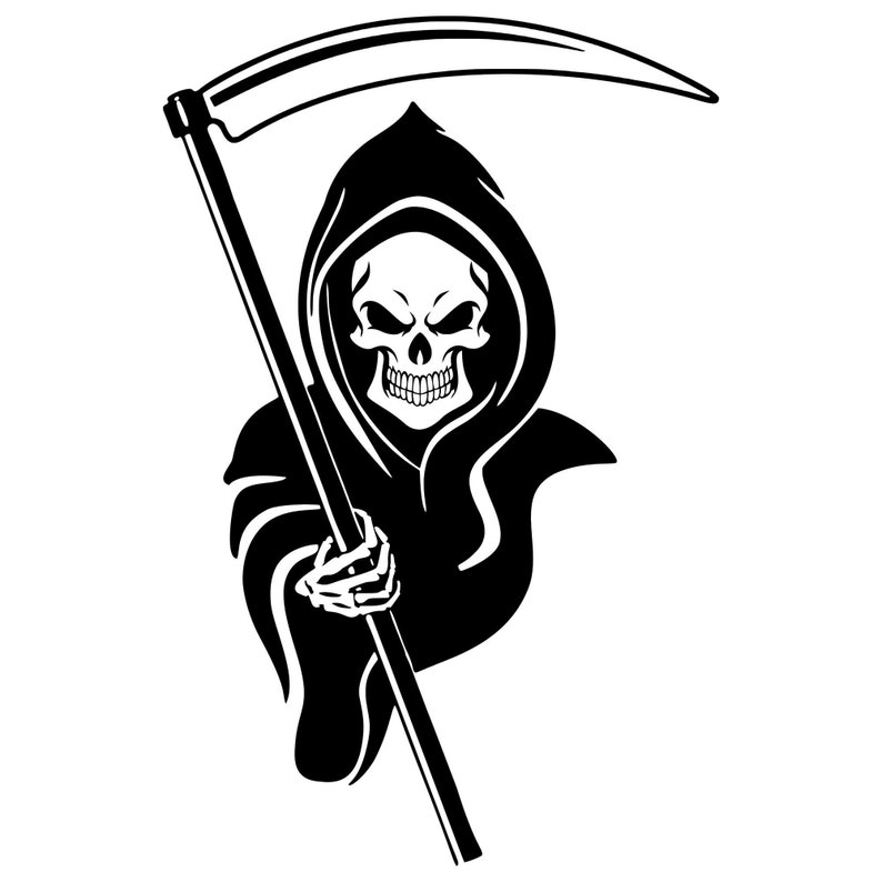 Grim Reaper Decal Death Vinyl Decal Grim Reaper Vinyl - Etsy