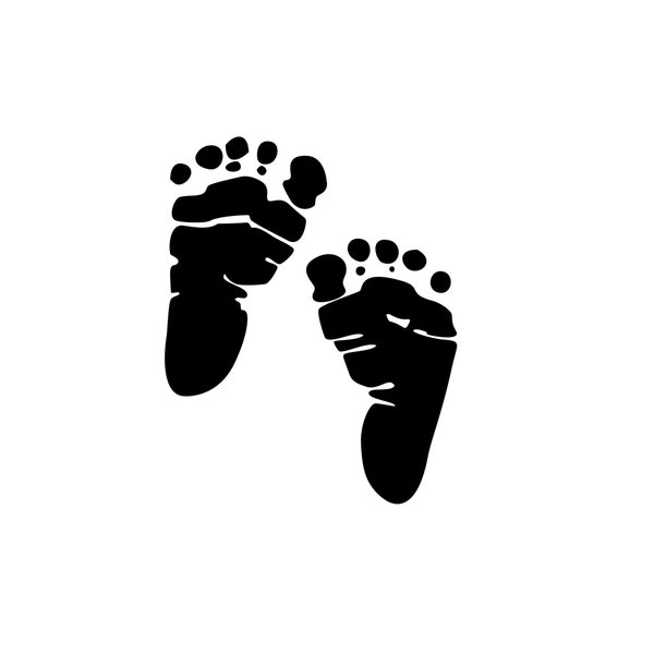 Footprint Vinyl Decal, Footprint Sticker, Foot print car window decal, Footprint backwindow decal, Baby footprint, Baby footprint decal