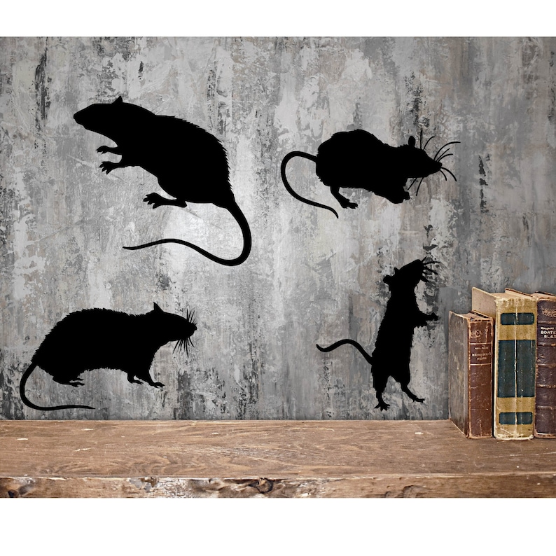 Halloween Rat Wall Art Halloween Decals Rat Decals Rat Etsy