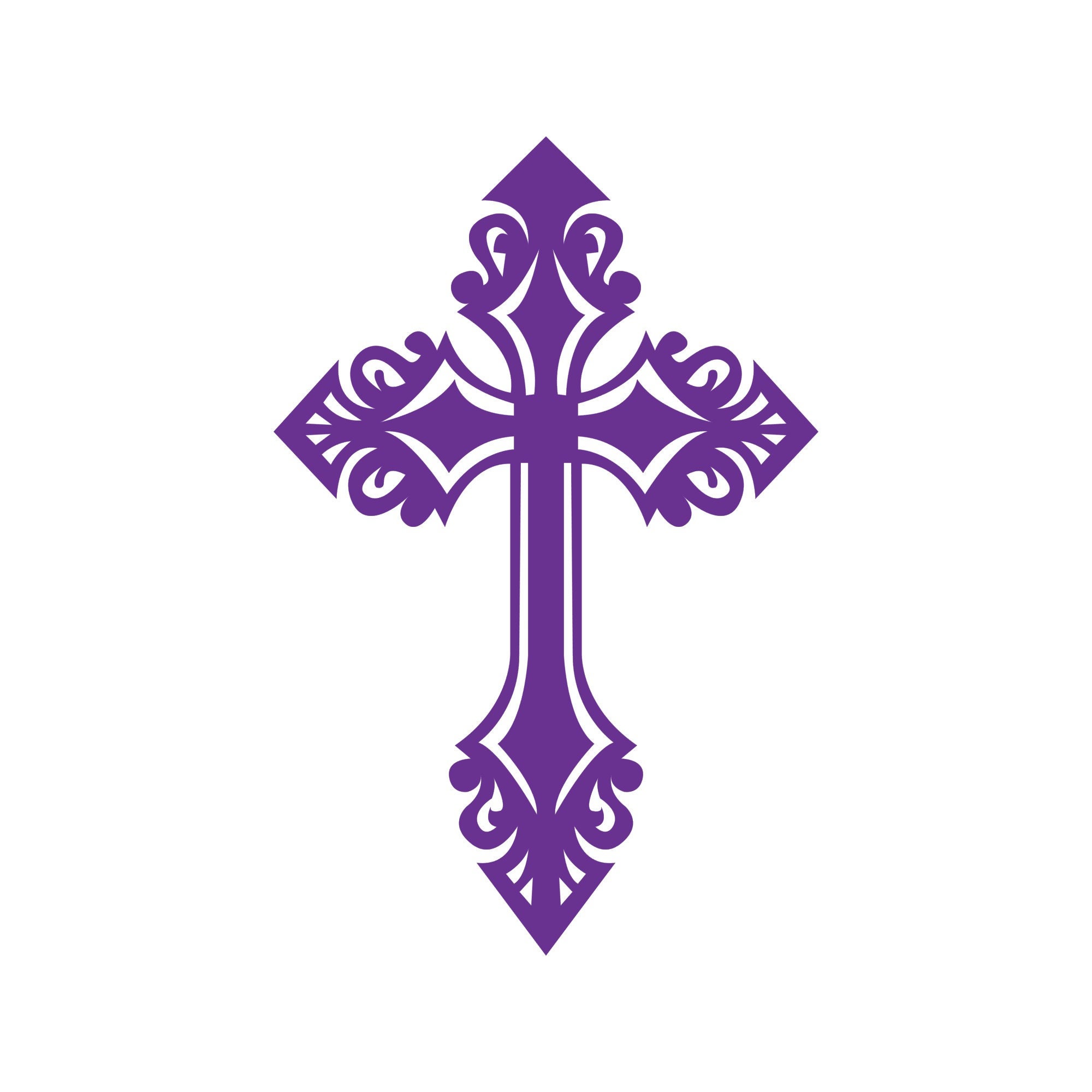 R. Cross Sticker Cross Vinyl Decal, Cross Decal, Cross Car Window Decal, Cross Window ...