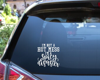 Hot Mess Vinyl Decal, Funny car decal, Novelty car decal, Hot mess Car decal, Sarcastic car decal, Funny car window decal, Funny car sticker