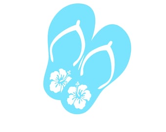 Flip Flop decal, Flip Flops, Beach decal, Decal, Sandal decal, Sandal, Shoe decal, Vinyl decal, Flip Flop vinyl decal, Summer Decal,Flipflop