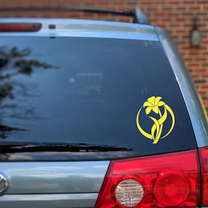 Flower Decal, Flower Vinyl decal, Flower sticker, Flower back window decal, Flower vinyl sticker, Flower, Labtop decal, Car decal