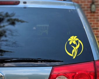 Flower Decal, Flower Vinyl decal, Flower sticker, Flower back window decal, Flower vinyl sticker, Flower, Labtop decal, Car decal