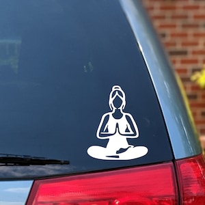 Yoga pose vinyl decal, Yoga decal, Yoga pose sticker, Yoga Sticker, Yoga car decal, Yoga car sticker, Yoga, Yoga pose, Meditation sticker