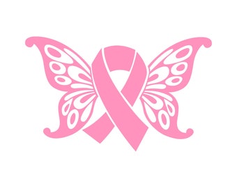 Cancer Awareness Decal, Cancer awareness vinyl decal, Butterfly Cancer awarness, Cancer ribbon decal, Cancer Ribbon Vinyl Decal, Vinyl Decal