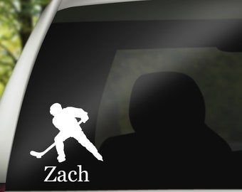Hockey Decal , Personalized Hockey Decal, Hockey window decal, Hockey Car window decal,  Personalized Hockey car decal