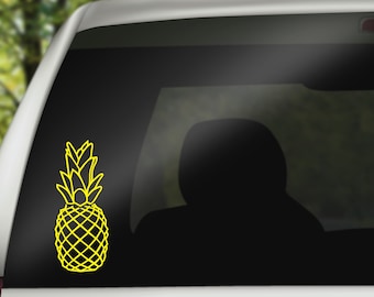 Pineapple decal, Pineapple vinyl decal, Vinyl decal, Pineapple, Pineapple rear window decal, Pineapple car decal, Pineapple sticker