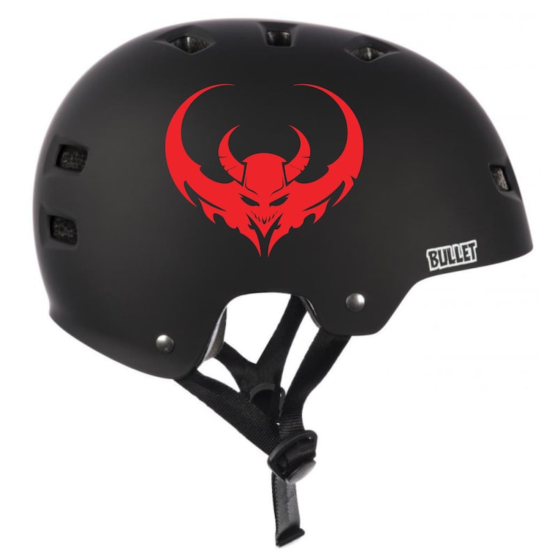 Demon Helmet Sticker Demon Vinyl Decal, Devil Vinyl Decal, Devil Sticker, Demon Sticker ...