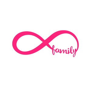 Infinity Familie Aufkleber, Infinity-Symbol Vinyl-Aufkleber, Infinity-Symbol mit Familie Auto Fenster Aufkleber, Infinity-Symbol, Familien sind für immer