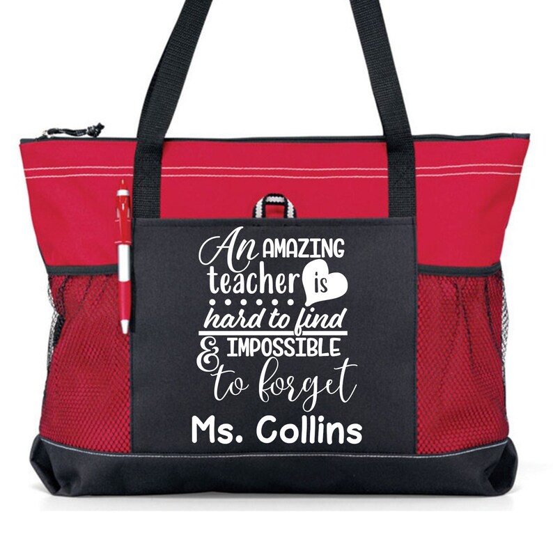 Personalized Teacher Tote Teacher Appreciation Gift Teacher Etsy