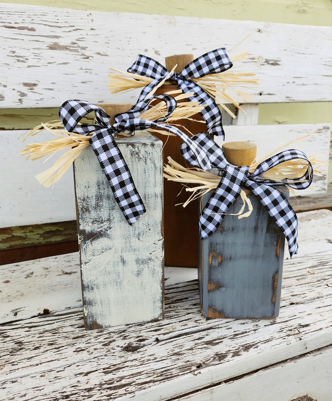 Wooden Pumpkin Fall Decor Set of 3 - Etsy