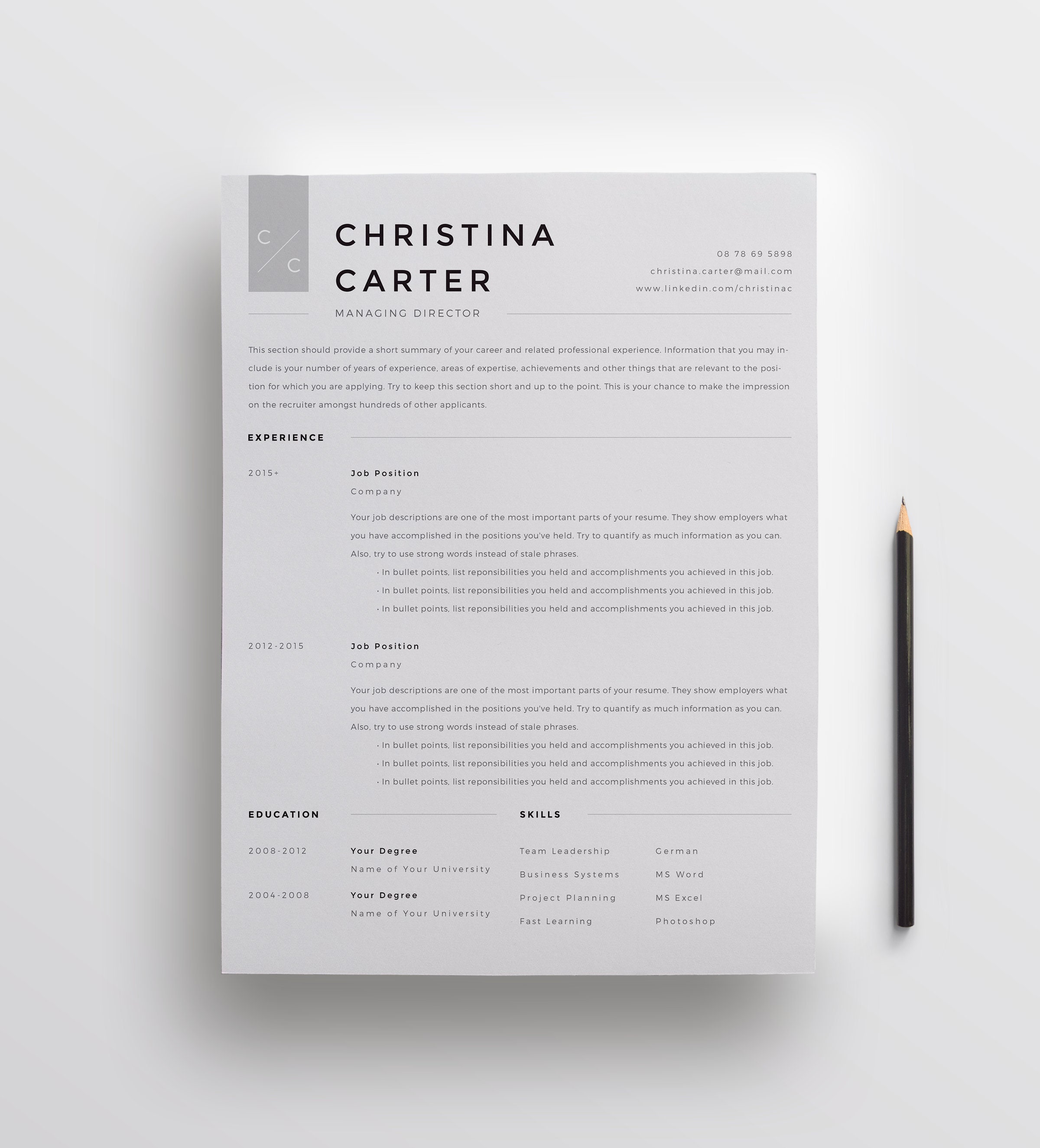modern resume template minimalist resume creative resume modern minimalist resume
