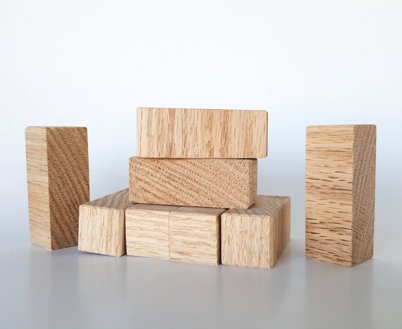small wooden building blocks