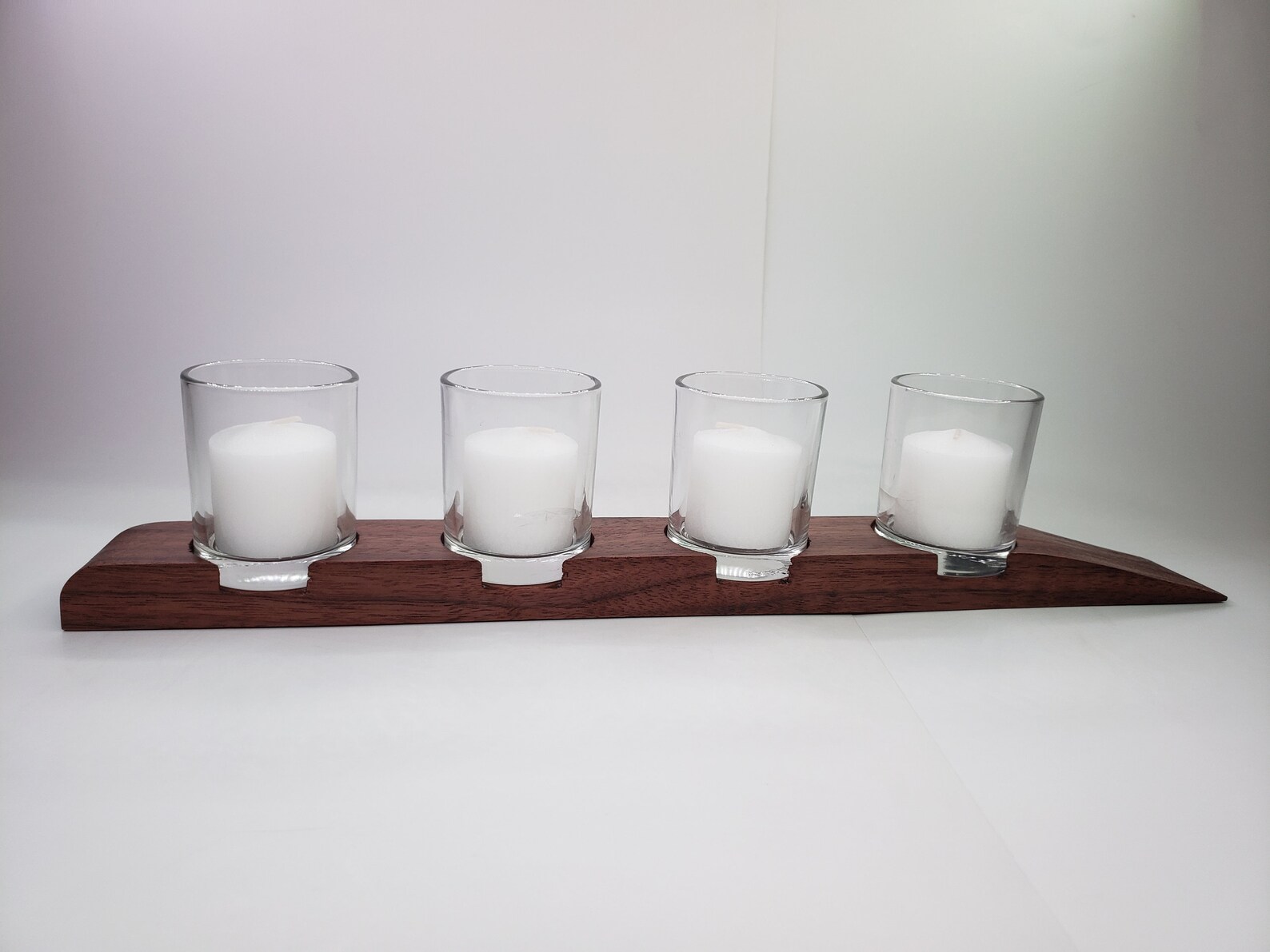 Portaplacas moderno soporte votivo plano hecho de madera de | Etsy