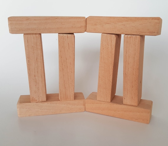 small wooden building blocks