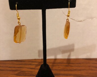 Boucles d’oreilles en verre orange