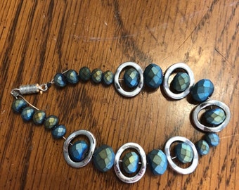 Blue and Silver Bracelet