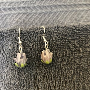 Purple Lampwork Earrings