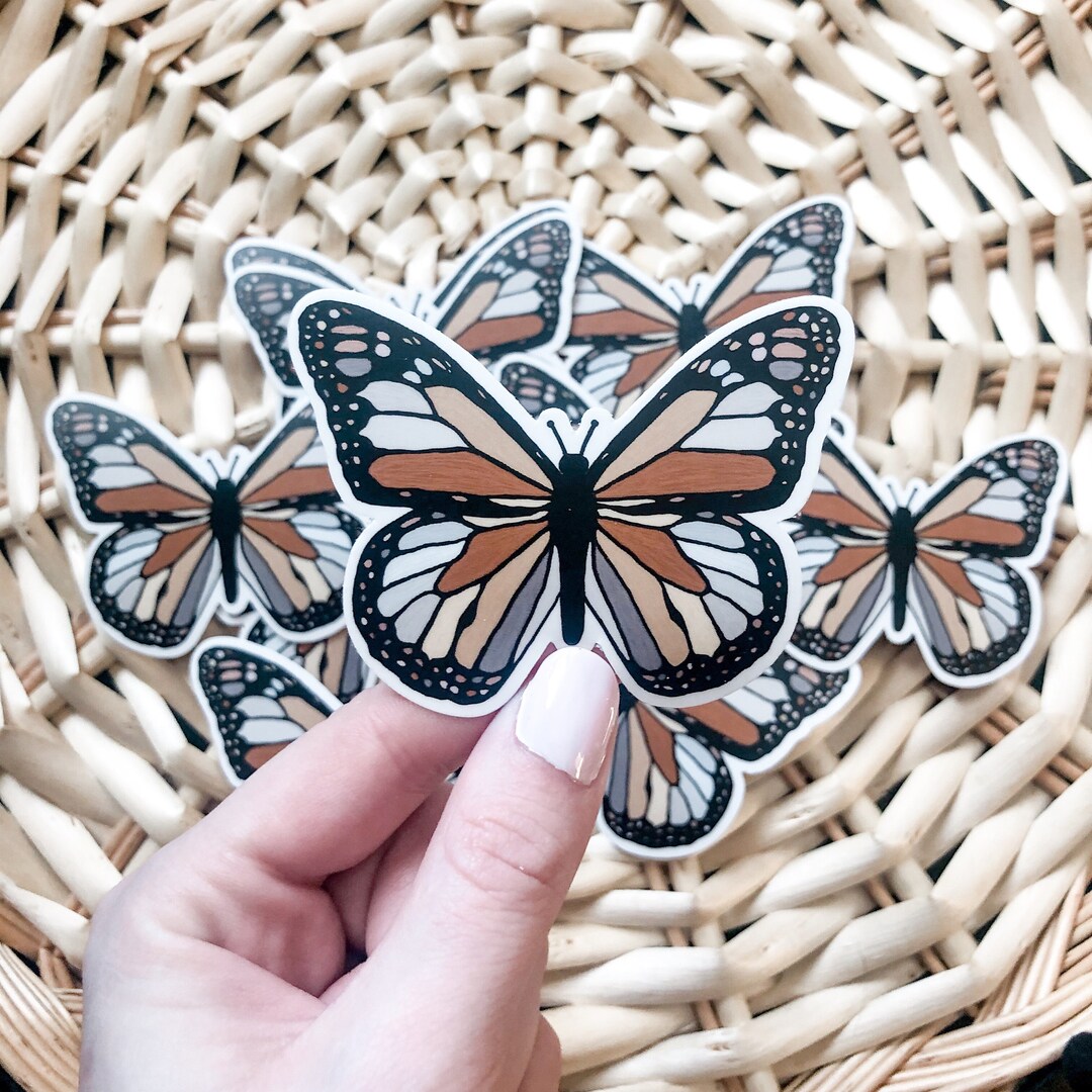 Neutral Butterfly Vinyl Sticker, 3 X 2.25 - Etsy