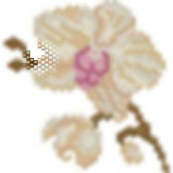 Diagramme schéma PDF perle miyuki " Fleur d'Orchidée" / PDF schema diagram miyuki beads "Orchid Flower"