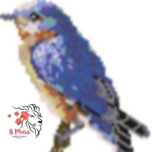 Diagram weaving miyuki beads &quot;Blue bird&quot; / Diagram weaving miyuki beads &quot;Blue bird&quot;